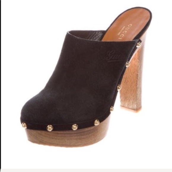Gucci Shoes - GUCCI Studded Platform Mule! Mint Condition!!!